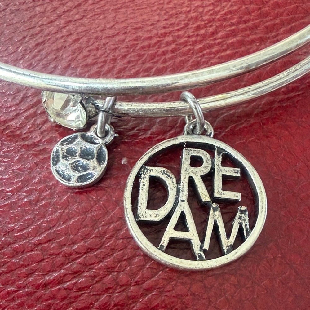 Alex and Ani Dream Round Charm Silver Bangle Bracelet - Women Jewelry